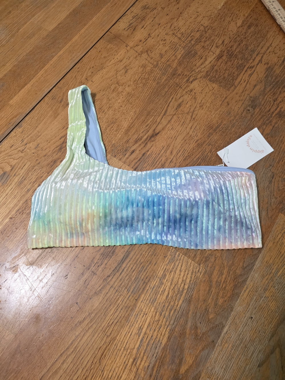 Dippin Daisys Festival Tie Dye Velvet Bikini Top